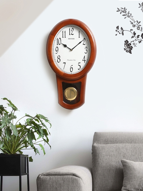 

Rhythm Unisex White Handcrafted Oval Solid Analogue Wall Clock CMJ576NR06