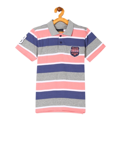 

Cherokee Boys Multicoloured Striped Polo Collar T-shirt, Multi