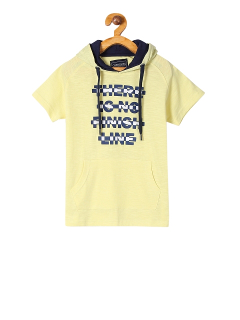 

Cherokee Boys Yellow Printed Hood T-shirt