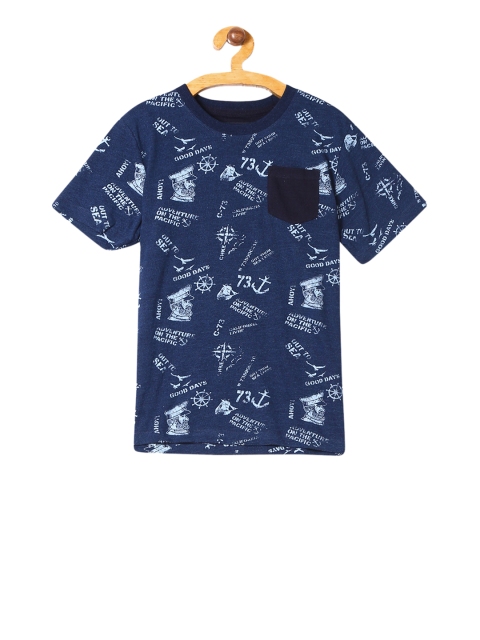 

Cherokee Boys Blue Printed Round Neck T-shirt