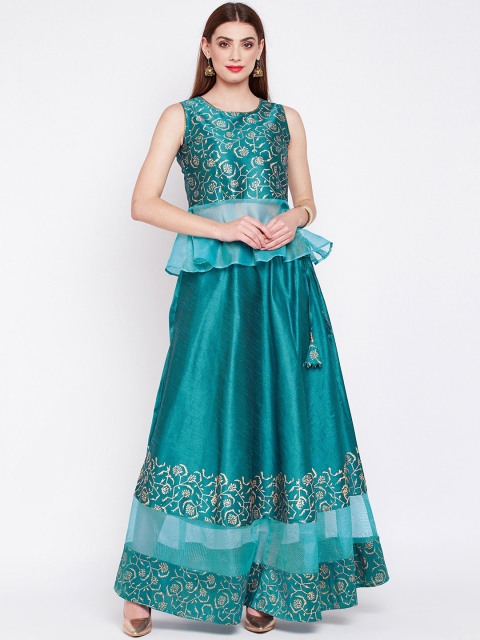 

studio rasa Turquoise Blue Ready to Wear Lehenga with Blouse
