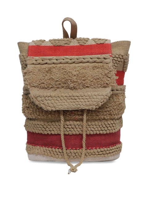 

Diwaah Women Brown Woven Design Backpack
