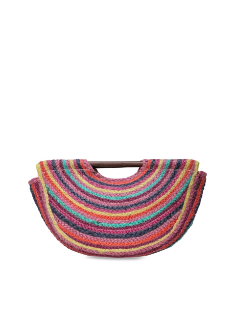 

Diwaah Multicoloured Self Design Handheld Bag, Multi