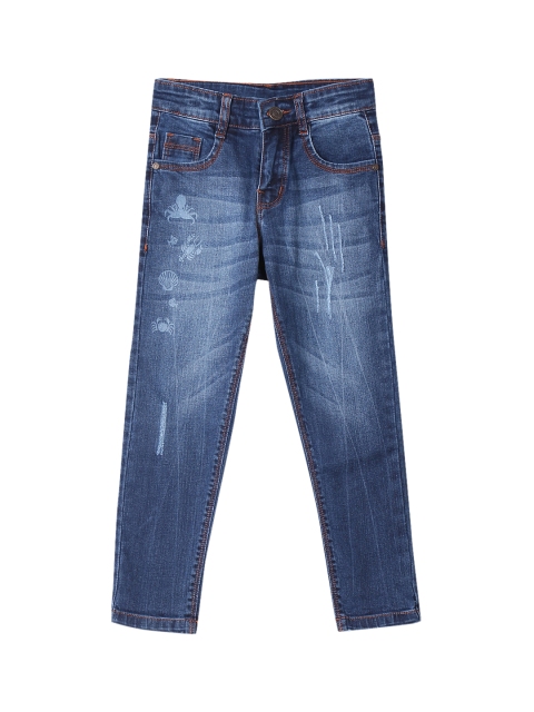 

Cherokee Boys Blue Regular Fit Mid-Rise Mildly Distressed Stretchable Jeans