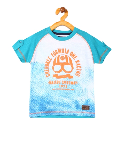 

Cherokee Boys Blue Printed Round Neck T-shirt