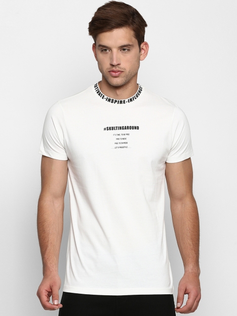 

SKULT by Shahid Kapoor Men White Printed Round Neck T-shirt