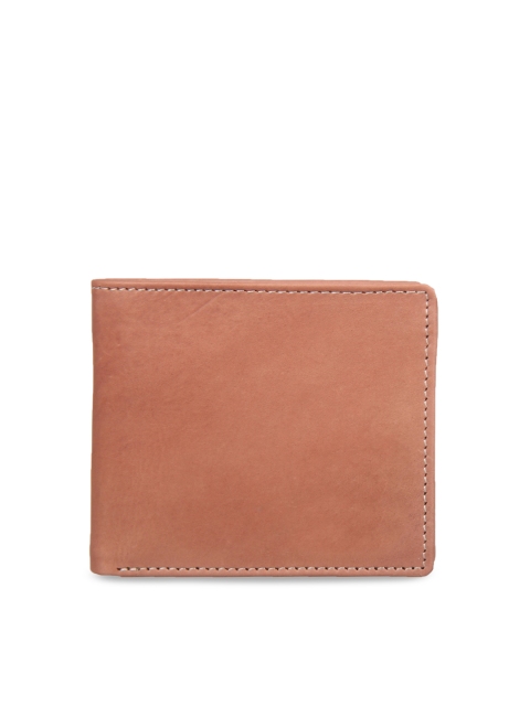 

Leather Zentrum Men Tan Solid Two Fold Wallet