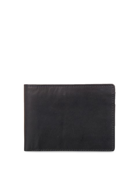 

Leather Zentrum Men Black Solid Two Fold Wallet