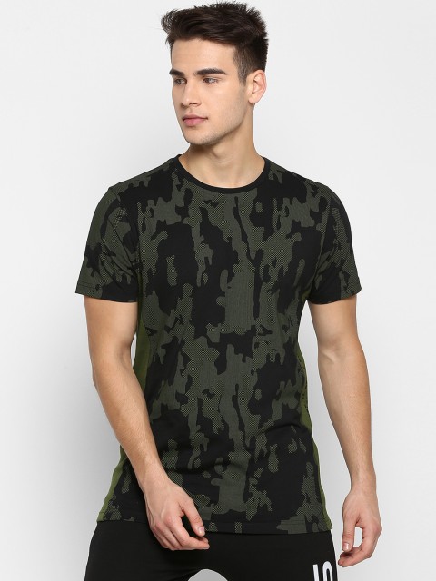 

SKULT by Shahid Kapoor Men Olive Green Printed Round Neck T-shirt