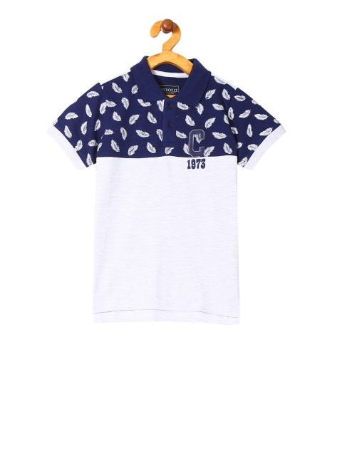 

Cherokee Boys Blue Colourblocked Polo Collar T-shirt