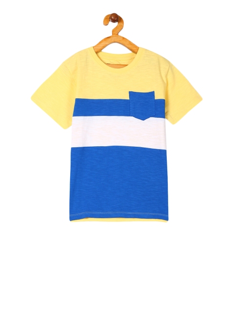 

Cherokee Boys Yellow Colourblocked Round Neck T-shirt