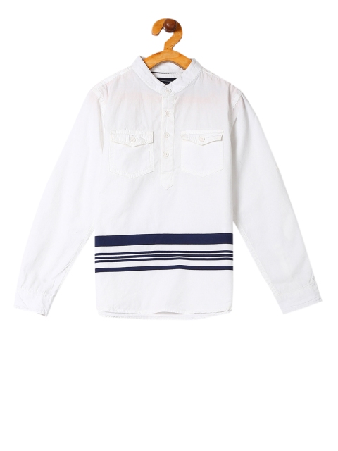 

Cherokee Boys White Regular Fit Solid Casual Shirt