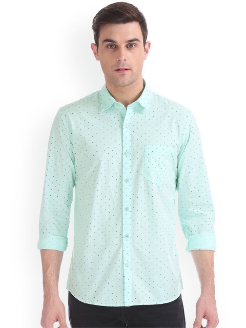 

Ruggers Men Green Regular Fit Printed Casual Shirt