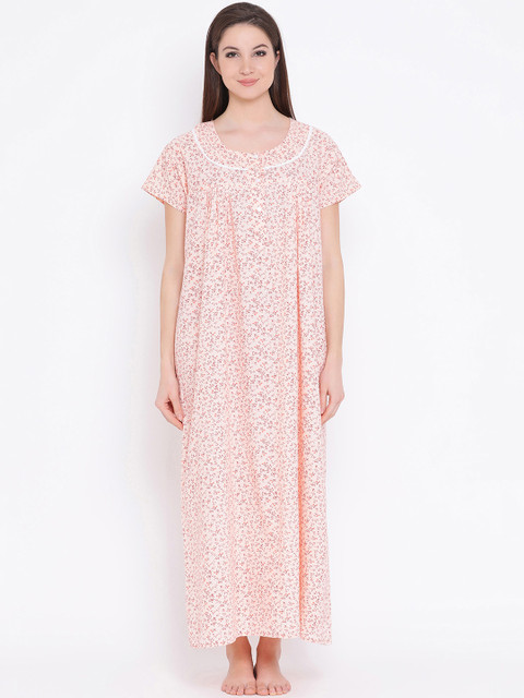 

Clovia Orange Printed Nightdress