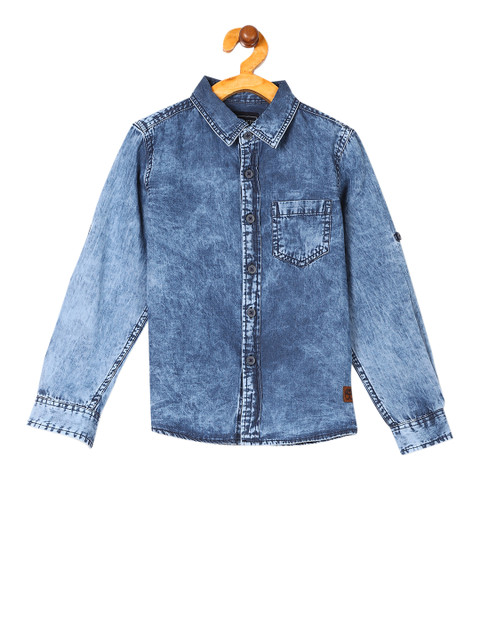 

Cherokee Boys Blue Regular Fit Faded Casual Shirt