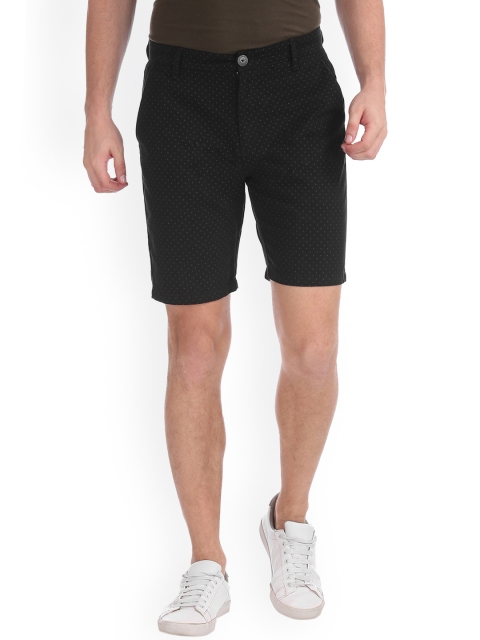 

Ruggers Men Black Printed Regular Fit Regular Shorts