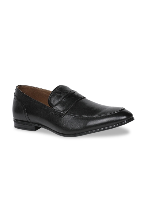 

ALDO Men Black Leather Formal Slip-Ons