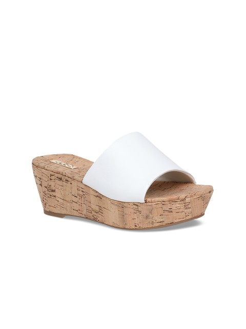 

ALDO Women White Solid Leather Sandals