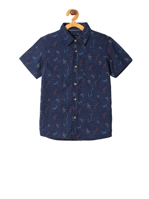 

Cherokee Boys Blue Regular Fit Printed Casual Shirt
