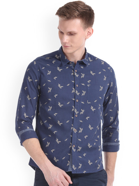 

Cherokee Men Blue Regular Fit Printed Casual Shirt