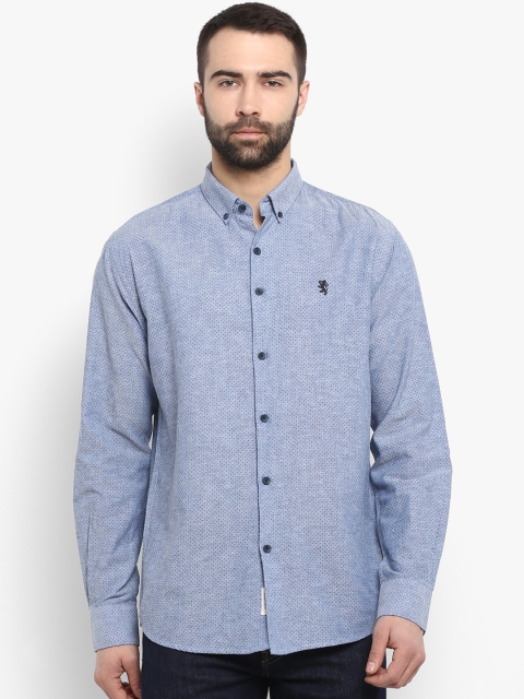 

Red Tape Men Blue Regular Fit Printed Casual Shirt