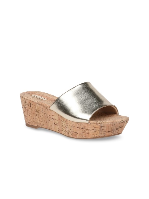 

ALDO Women Gold-Coloured Solid Heels