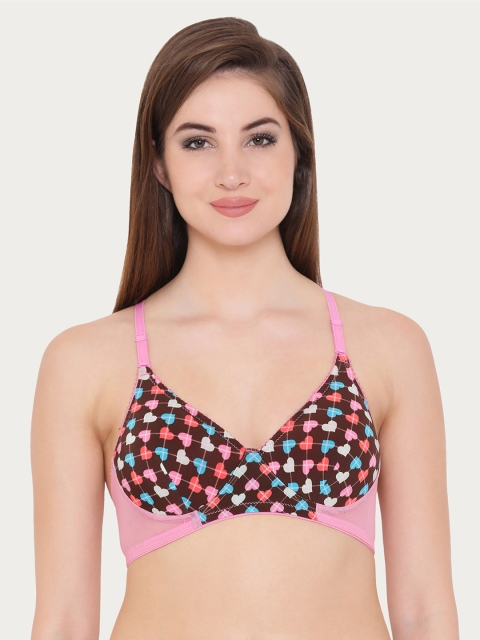 

Clovia Blue Printed Non-Wired Lightly Padded Everyday Bra BR1596Y03