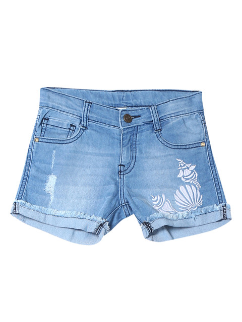 

Cherokee Girls Blue Washed Regular Fit Denim Shorts