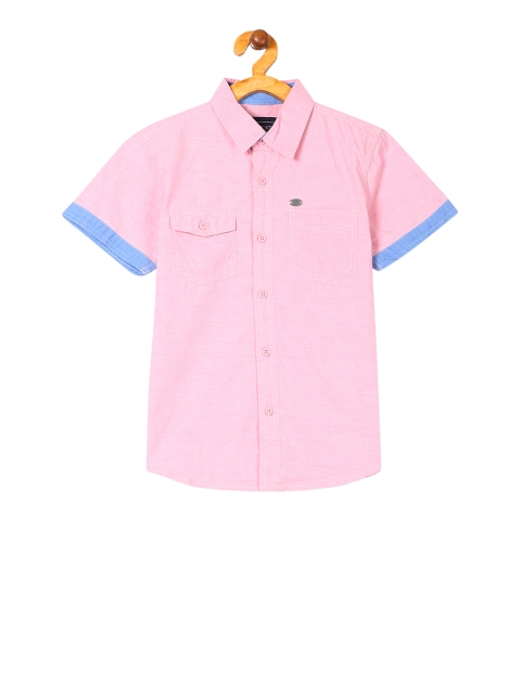 

Cherokee Boys Pink Regular Fit Solid Casual Shirt