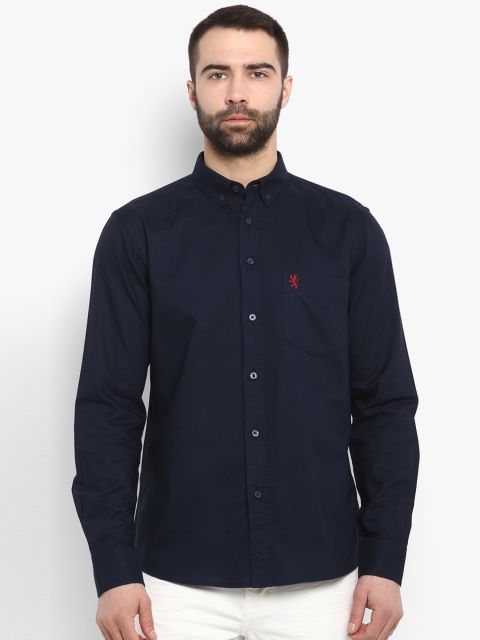 

Red Tape Men Navy Blue Regular Fit Solid Casual Shirt