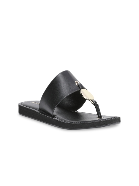 

ALDO Women Black Solid T-Strap Flats