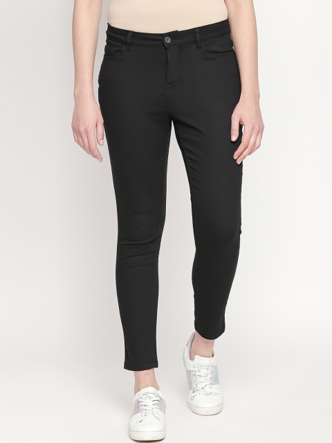 

Honey by Pantaloons Women Black Regular Fit Solid Regular Trousers