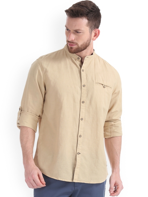 

Cherokee Men Brown Regular Fit Solid Casual Shirt