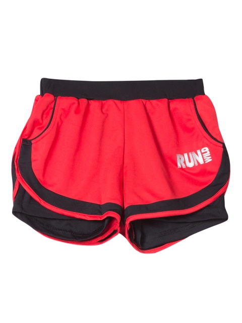 Cherokee Girls Red Solid Regular Fit Regular Shorts
