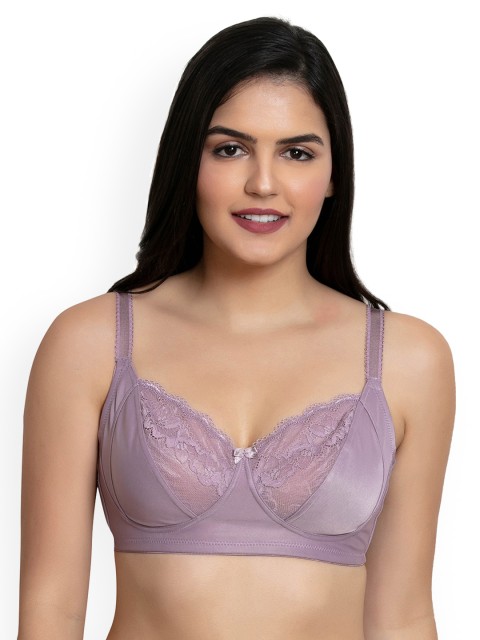 

Zivame Purple Self Design Non-Wired Non Padded Everyday Bra ZI010240X6PURPL