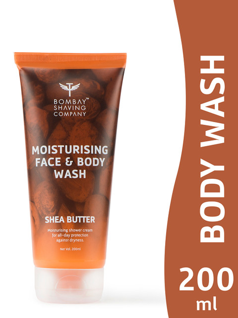 

Bombay Shaving Company Unisex Hydrating & Nourishing Shea Butter Face & Body Wash 200ml, Cream