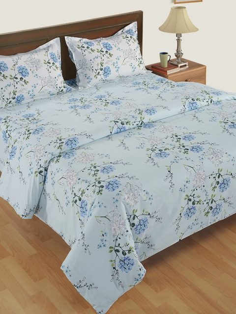 

Swayam Blue Cotton 180TC Printed Bedding Set