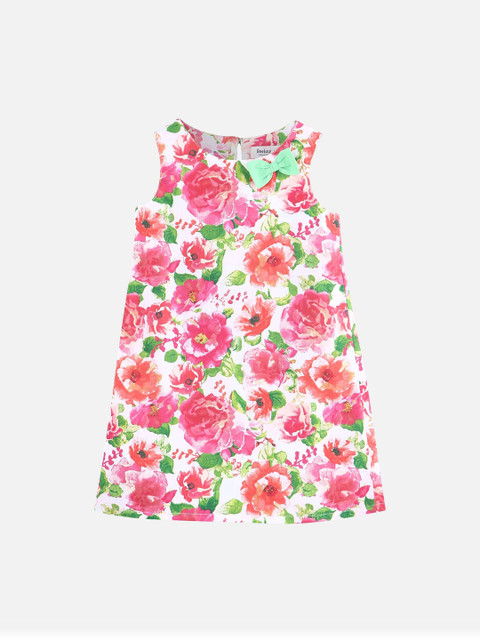 

Beebay Girls Pink Printed A-Line Dress