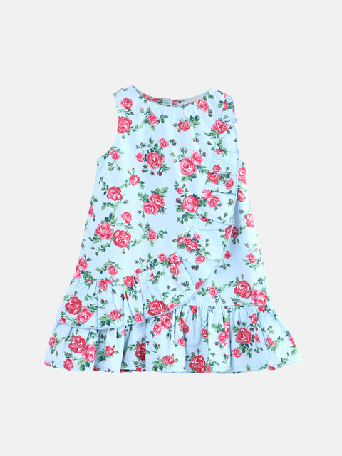 

Beebay Girls Blue Printed A-Line Dress