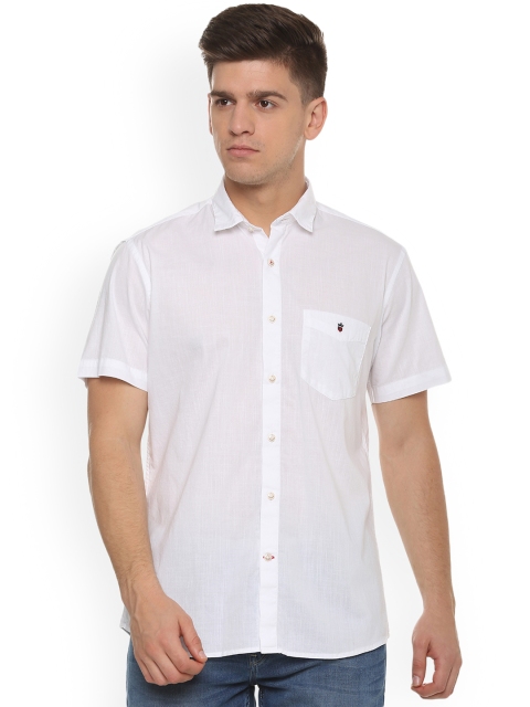 

Louis Philippe Men White Slim Fit Solid Casual Shirt