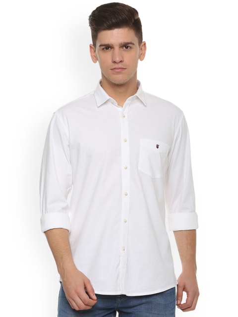 

Louis Philippe Men White Slim Fit Solid Casual Shirt