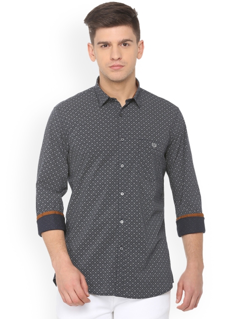 

Van Heusen Sport Men Navy Blue Slim Fit Printed Casual Shirt