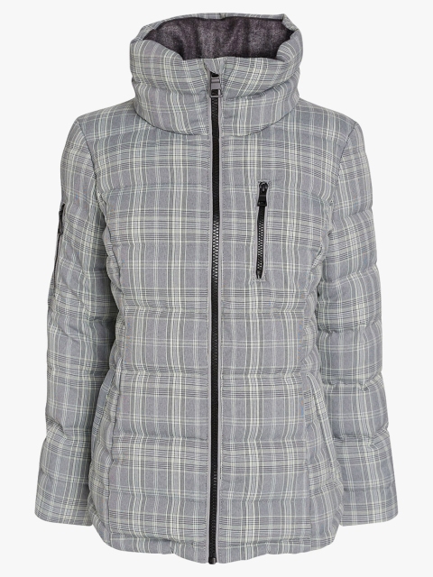 

next Women Grey Checked Lightweight Open Front Jacket