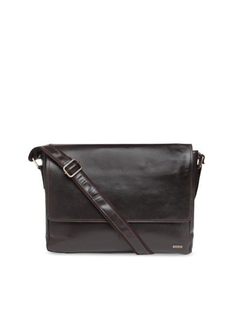 

Teakwood Leathers Unisex Brown Leather Solid Laptop Bag