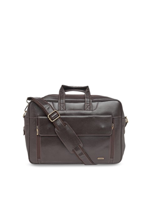 

Teakwood Leathers Unisex Coffee Brown Solid Laptop Bag