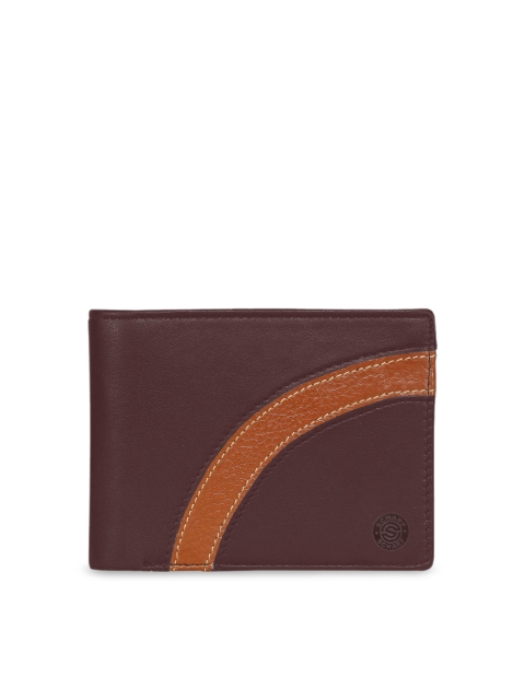 

SCHARF Men Brown Colourblocked Two Fold Leather Wallet