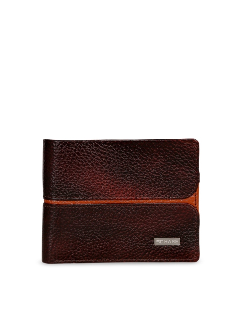 

SCHARF Men Brown Solid Two Fold Leather Wallet