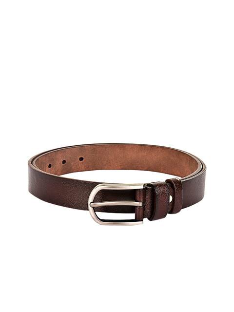 

BuckleUp Men Brown Solid Leather Belt