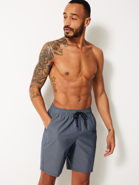 

Marks & Spencer Men Navy Blue Solid Regular Fit Regular Shorts