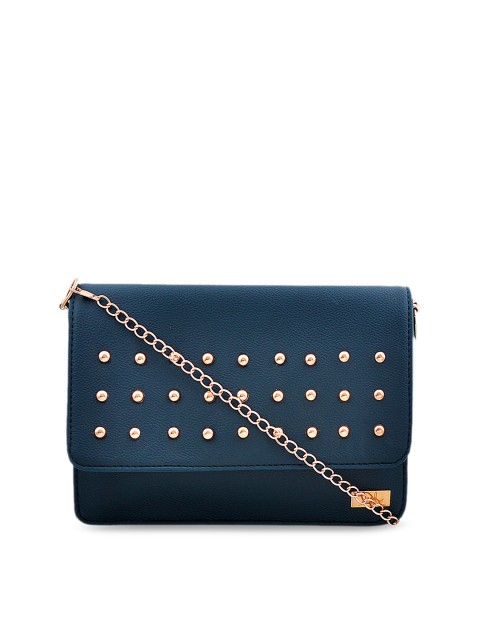 

yelloe Navy Blue Embellished Sling Bag